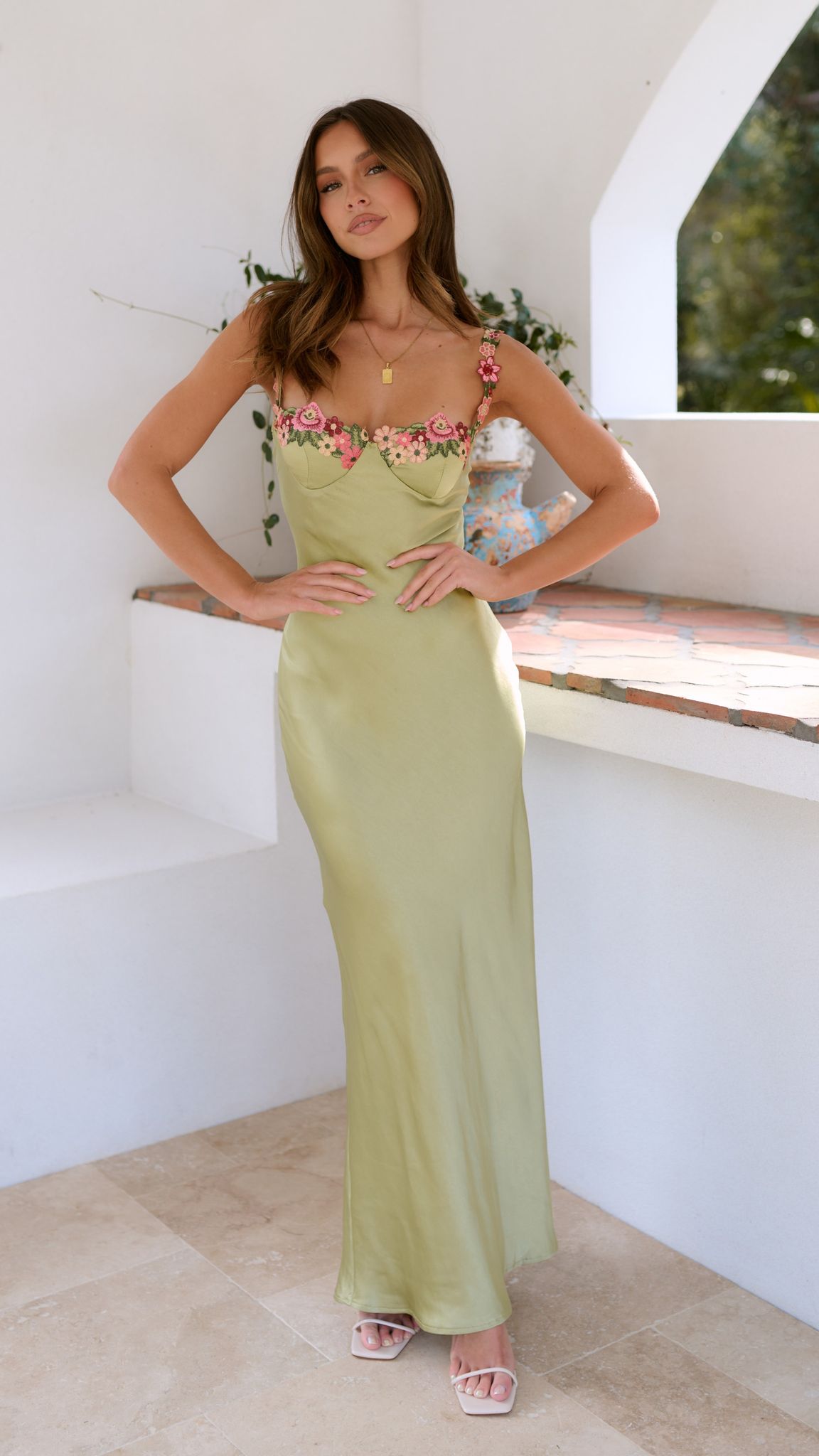 Eline | Maxi Dress - Lime