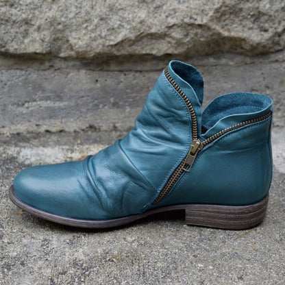 Ophelia | Leather Boots With Zip